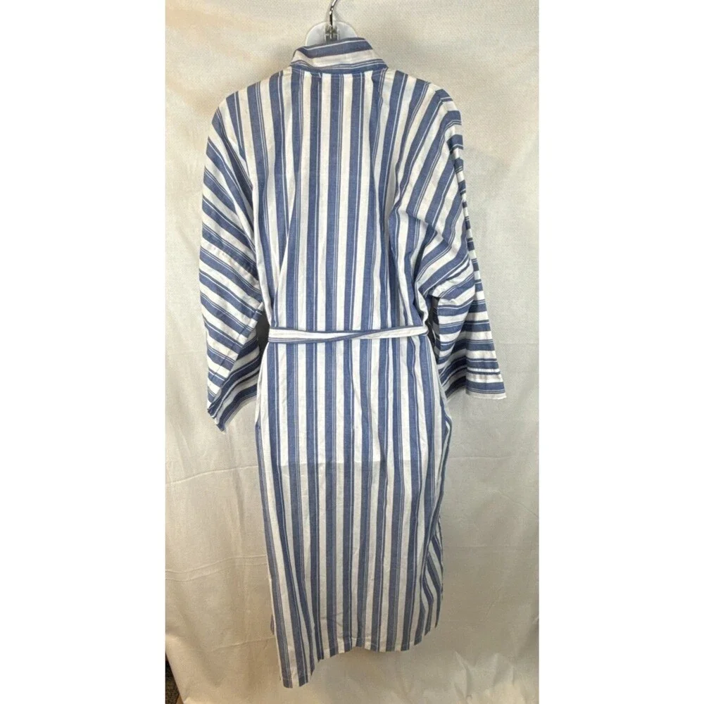 VTG Pierre Cardin NWT Robe One Size Striped Blue White Deadstock Sibleys Tag